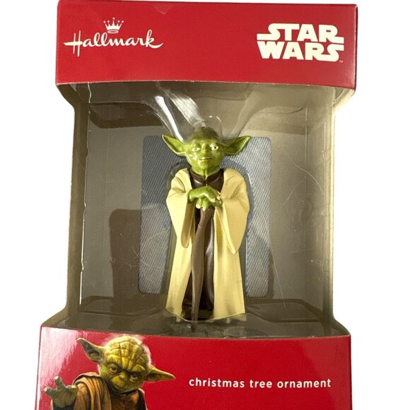 Hallmark Star Wars Yoda Christmas Tree Ornament Collectible Disney - Picture 1 of 4